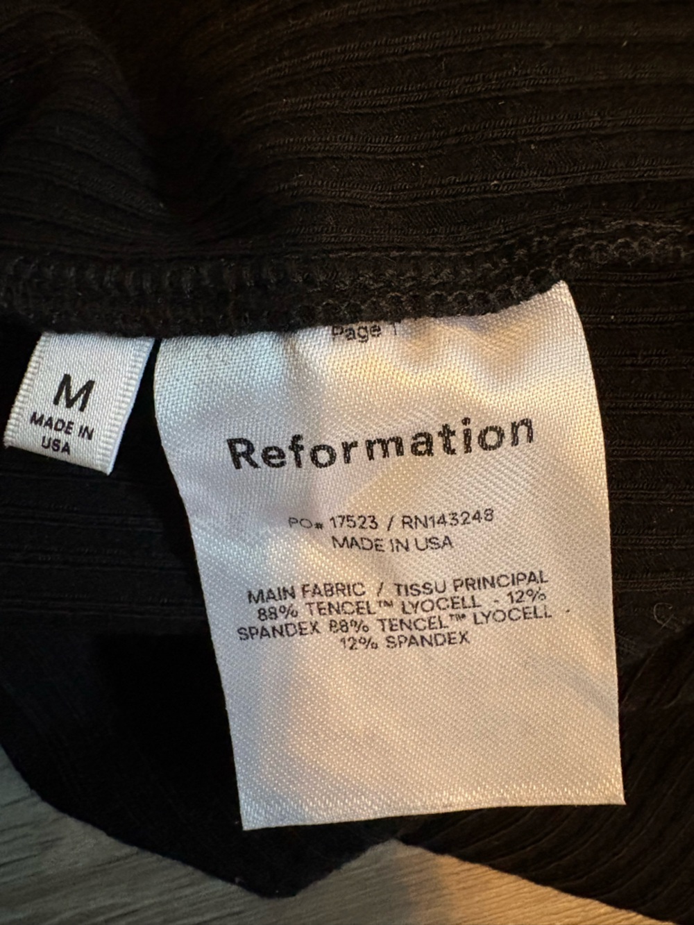 Reformation Sana Dress Black Sleeveless Ribbed Dress Size M NWT - Picture 8 of 12
